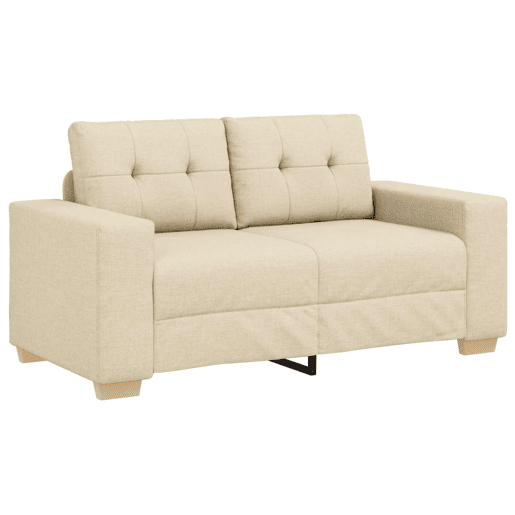 vidaXL Sofá 3 pcs Creme 221 x 80 x 80 cm Tecido de mistura de linho vidaXL Sofá 3 pcs Creme 221 x 80 x 80 cm Tecido de mistura de linho