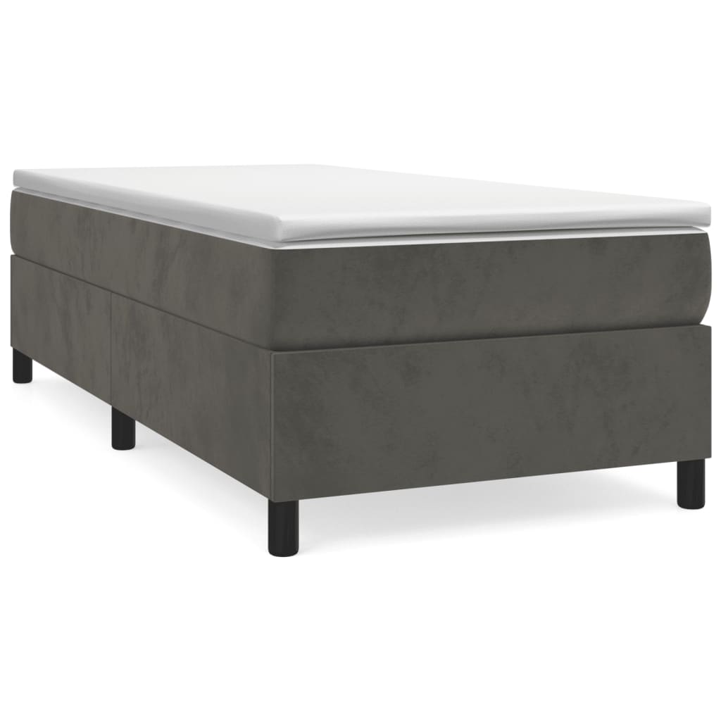 Estructura de cama individual para adultos 80x203 Gris Oscuro