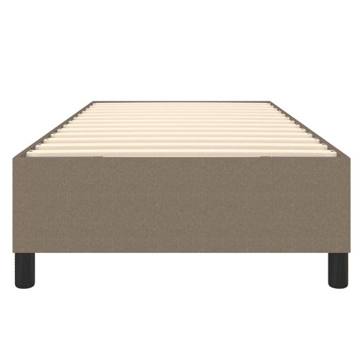 Estrutura de cama de solteiro para adultos com molas 80x200 cm tecido cinzento