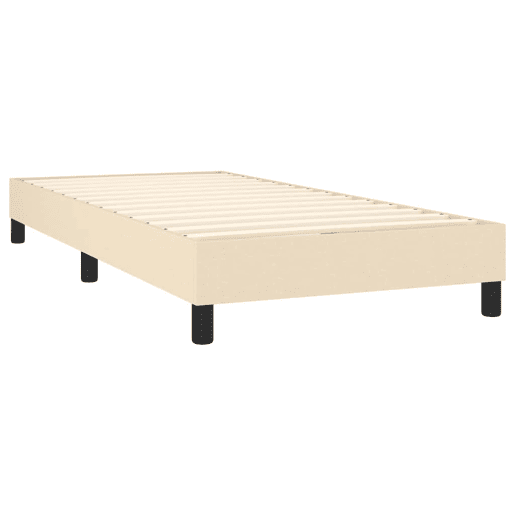 Estrutura de cama de solteiro para adultos com molas 80x200 cm creme