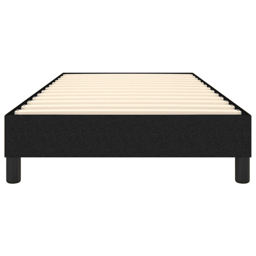 Estrutura de cama de solteiro para adultos com molas 100x200 cm tecido preto