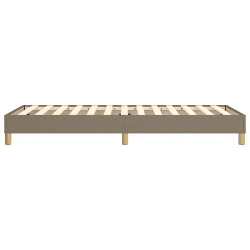 Estrutura de cama de solteiro para adultos com molas 80x200 cm tecido cinzento