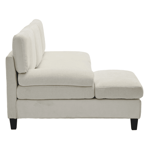 Sofá de 3 lugares 194x118x81 cm - Lateral, cama, linho, sala e quarto - Bege