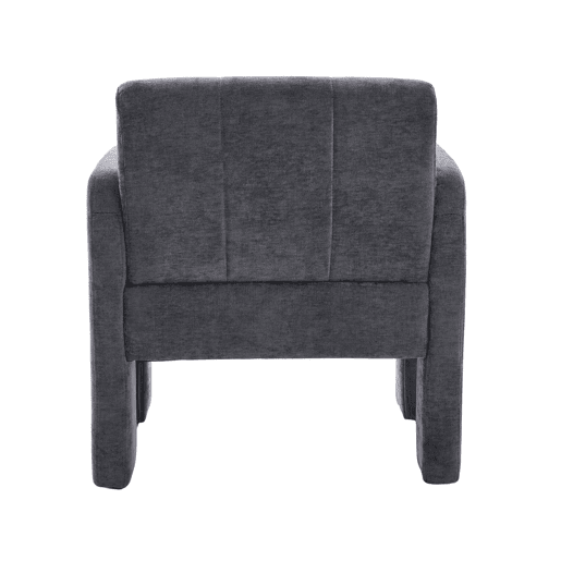 Poltrona individual - moderna minimalista acolchoada estilo nórdico - cinza