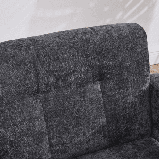 Poltrona individual - moderna minimalista acolchoada estilo nórdico - cinza