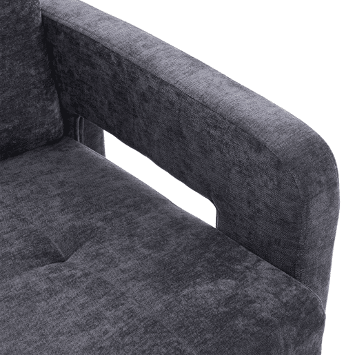 Poltrona individual - moderna minimalista acolchoada estilo nórdico - cinza
