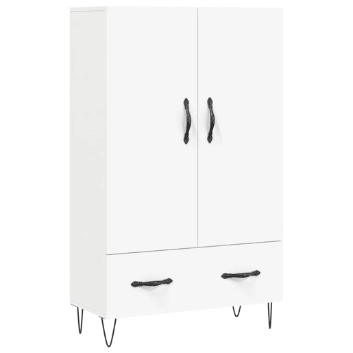 Armário alto - Bufete - Móvel de apoio 69,5x31x115 cm derivados de madeira branco pt1218 Armário alto - Bufete - Móvel de apoio 69,5x31x115 cm derivados de madeira branco pt1218