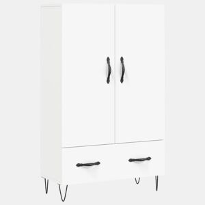 Armário alto - Bufete - Móvel de apoio 69,5x31x115 cm derivados de madeira branco pt1218