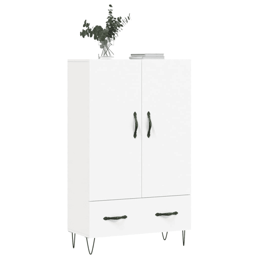 Armário alto - Bufete - Móvel de apoio 69,5x31x115 cm derivados de madeira branco pt1218 Armário alto - Bufete - Móvel de apoio 69,5x31x115 cm derivados de madeira branco pt1218