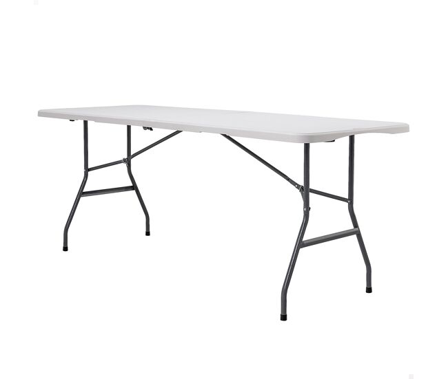 Peakform mesa rectangular patas abatibles blanco efecto granito 180x70x74 cm