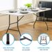 PEAKFORM Mesa rectangular patas abatibles efecto granito PEAKFORM Mesa rectangular patas abatibles efecto granito Blanco