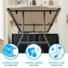 PEAKFORM Mesa rectangular patas abatibles efecto granito PEAKFORM Mesa rectangular patas abatibles efecto granito Blanco