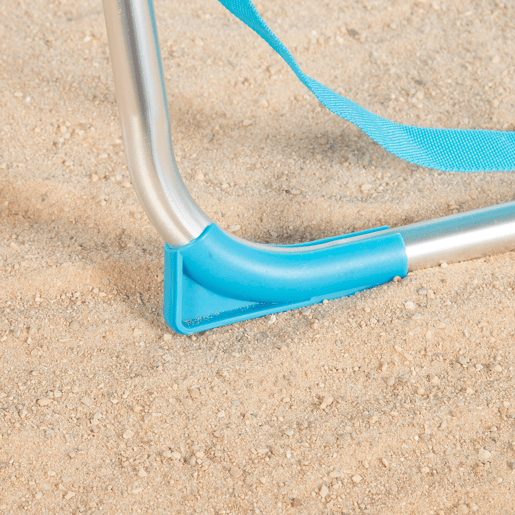 Aktive Cadeira de praia dobrável 44x40x72 cm azul com pega