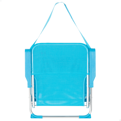 Aktive Cadeira de praia dobrável 44x40x72 cm azul com pega