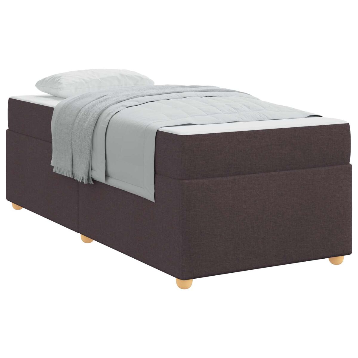 Estructura de cama individual para adultos 90x190 Marrón