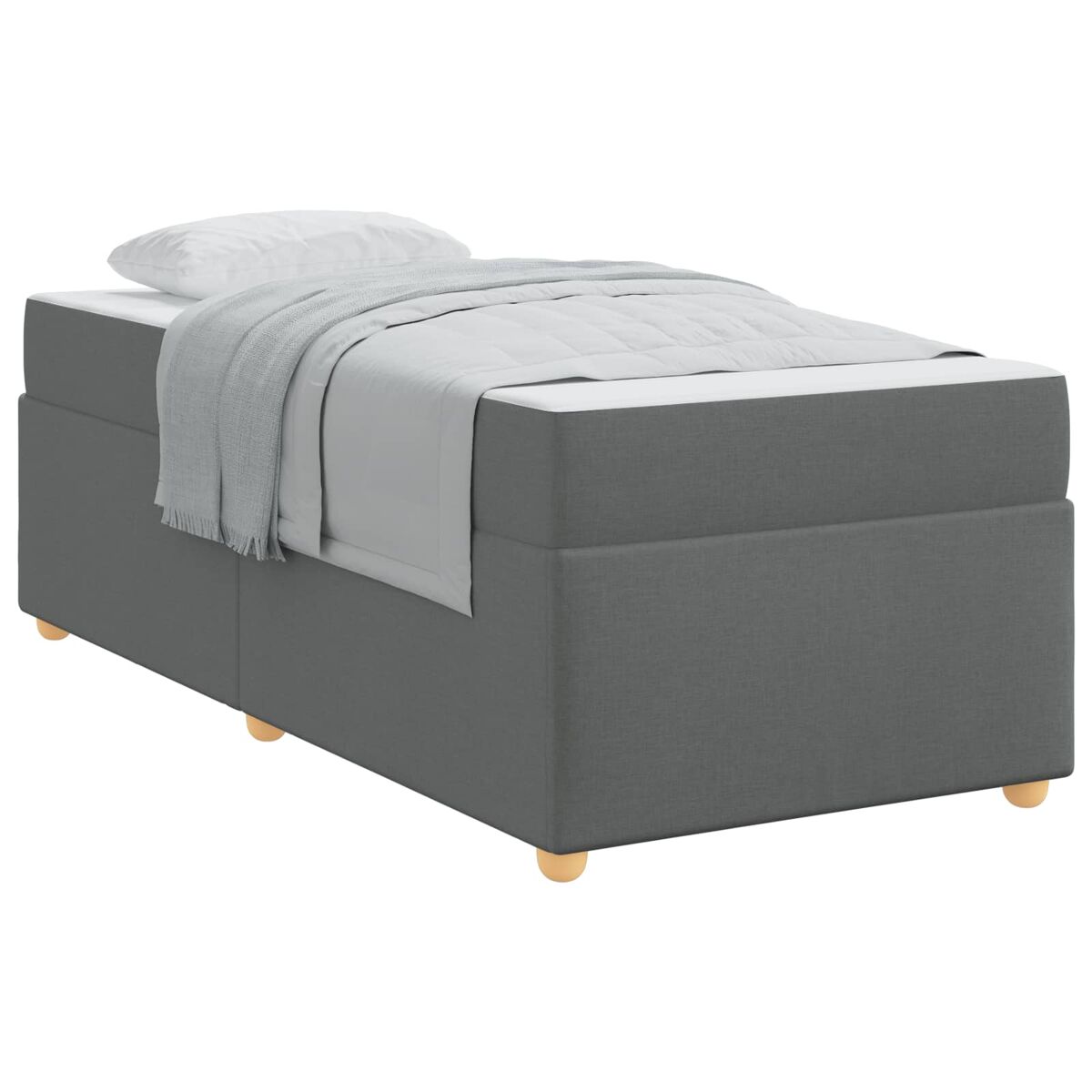 Estructura de cama individual para adultos 100x200 Gris Oscuro