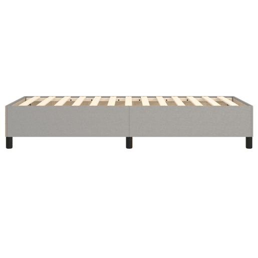 Estrutura de cama de solteiro para adultos com molas 80x200 cm tecido cinzento-claro