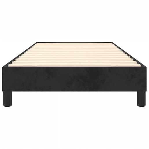 Estrutura de cama de solteiro para adultos com molas 80x200 cm veludo preto