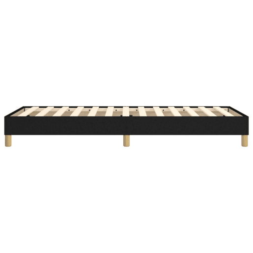 Estrutura de cama de solteiro para adultos com molas 100x200 cm tecido preto