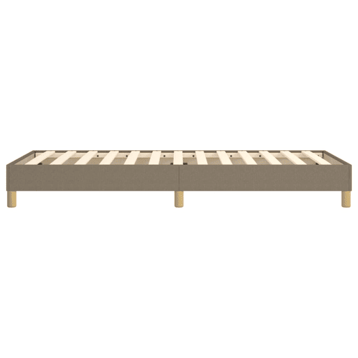 Estrutura de cama de solteiro para adultos com molas 100x200 cm tecido cinza-acastanhado