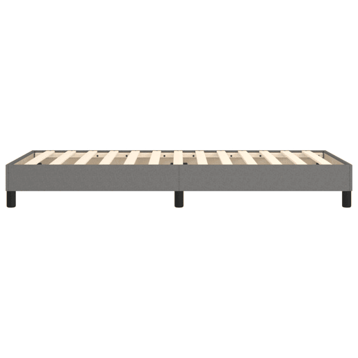 Estrutura de cama de solteiro para adultos com molas 80x200 cm tecido cinzento-escuro