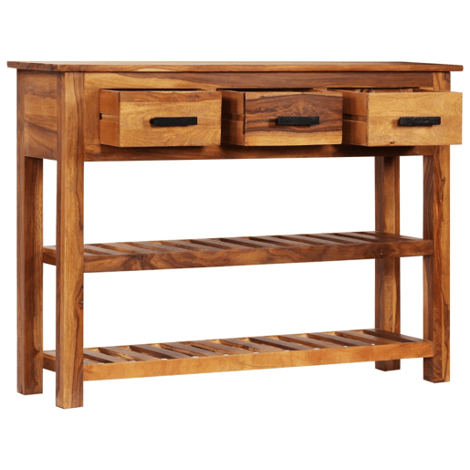 Aparador - Bufete - Móvei de apoio com 3 gavetas 110x30x80 cm madeira maciça pt1696 Aparador - Bufete - Móvei de apoio com 3 gavetas 110x30x80 cm madeira maciça pt1696