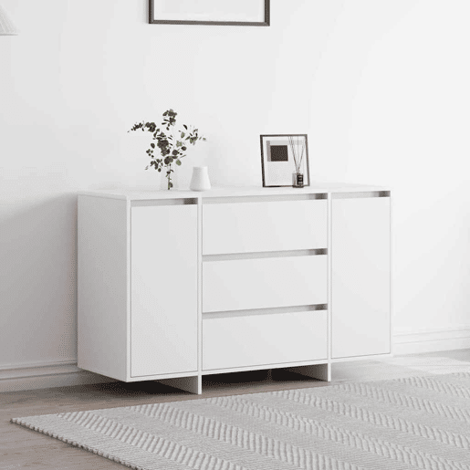 Bufete - Móvei de apoio com gaveta Branco 120 x 41 x 75 cm Madeira processada pt1726 Bufete - Móvei de apoio com gaveta Branco 120 x 41 x 75 cm Madeira processada pt1726