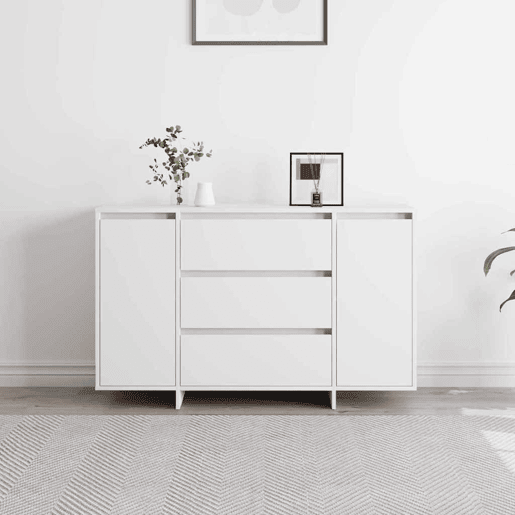 Bufete - Móvei de apoio com gaveta Branco 120 x 41 x 75 cm Madeira processada pt1726 Bufete - Móvei de apoio com gaveta Branco 120 x 41 x 75 cm Madeira processada pt1726