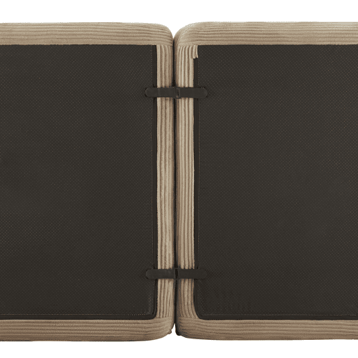 Sofá modular Boneless 4 lugares - Profundo, acolchoado, sem montagem, antiderrapante - Castanho