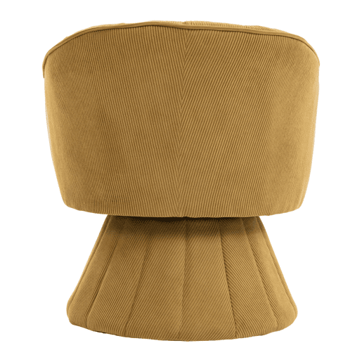 Cadeira de escritório giratória 360° - Assento ergonómico, apoios de braços e base estável - Amarelo mostarda