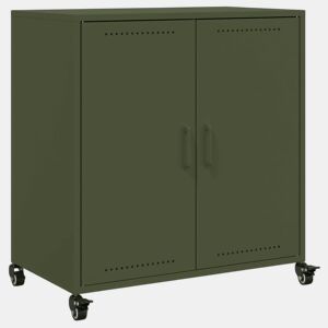 Aparador - Bufete - Móvei de apoio 68x39x72 cm aço verde-azeitona pt2397