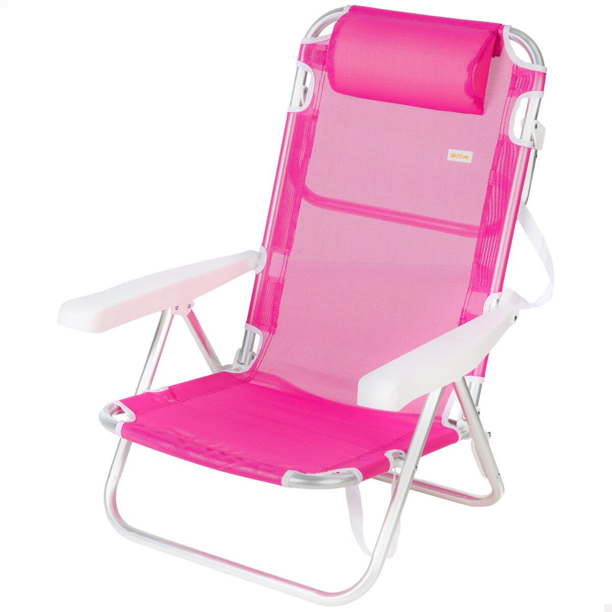 Aktive silla playa baja multiposición 48x46x84 cm fucsia
