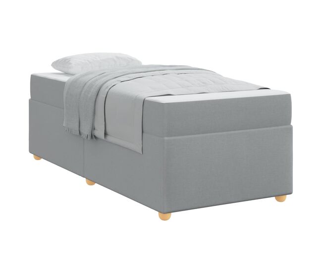 Estructura de cama individual para adultos - gris claro 100 x 200 cm tela