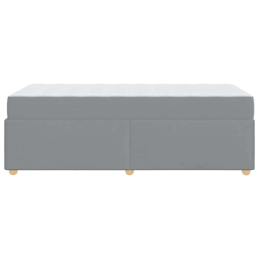 Estrutura de cama de solteiro para adultos Cinzento-claro 100 x 200 cm tecido
