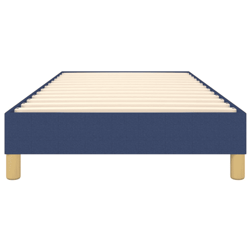 Estrutura de cama de solteiro para adultos com molas 100x200 cm tecido azul