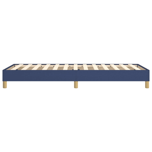 Estrutura de cama de solteiro para adultos com molas 100x200 cm tecido azul