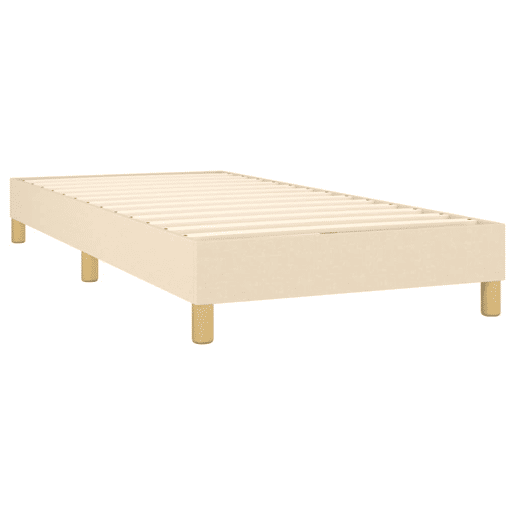 Estrutura de cama de solteiro para adultos com molas 80x200 cm creme