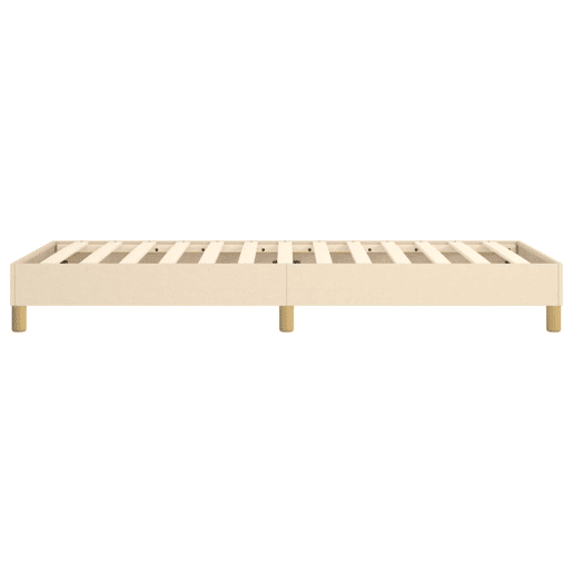 Estrutura de cama de solteiro para adultos com molas 80x200 cm creme