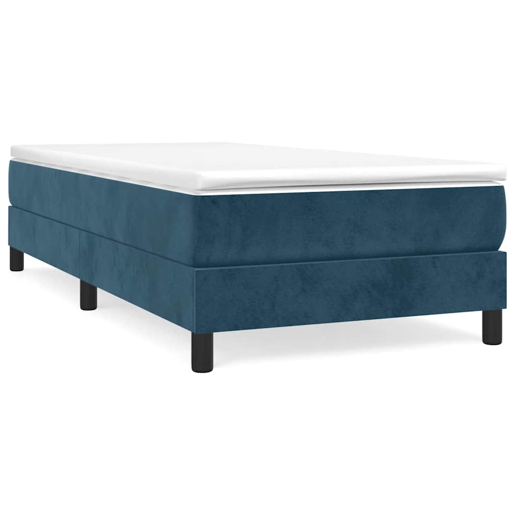 Estructura de cama individual para adultos 90x193 Azul Oscuro