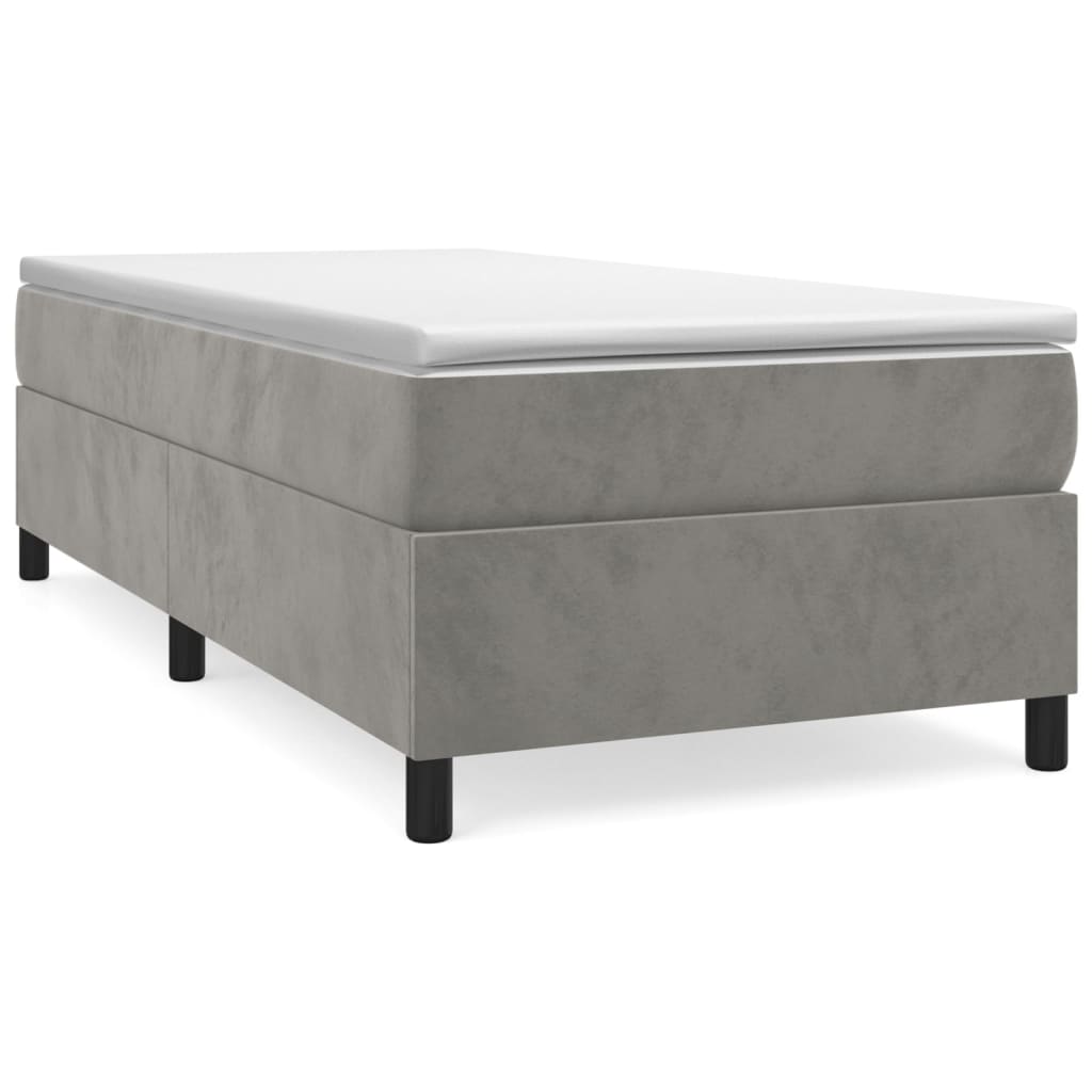 Estructura de cama individual para adultos 90x193 Gris Claro