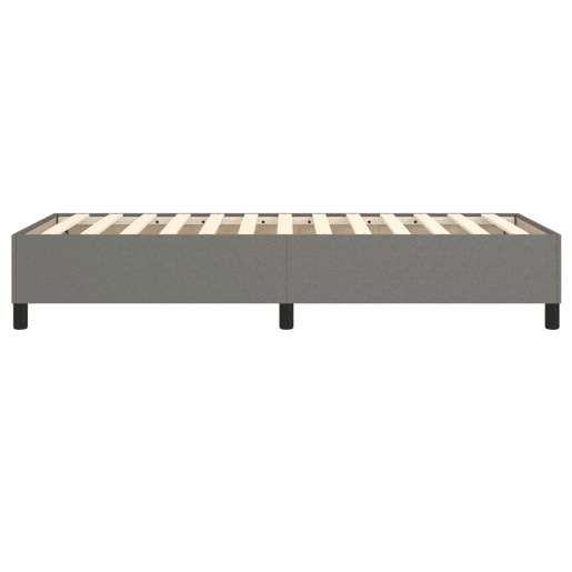 Estrutura de cama de solteiro para adultos com molas 80x200 cm tecido cinzento-escuro