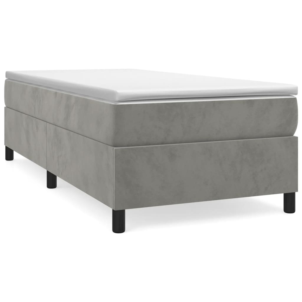 Estructura de cama individual para adultos 80x203 Gris Claro