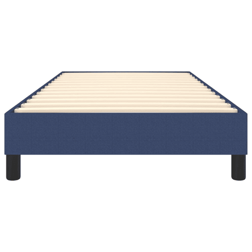 Estrutura de cama de solteiro para adultos com molas 90x200 cm tecido azul