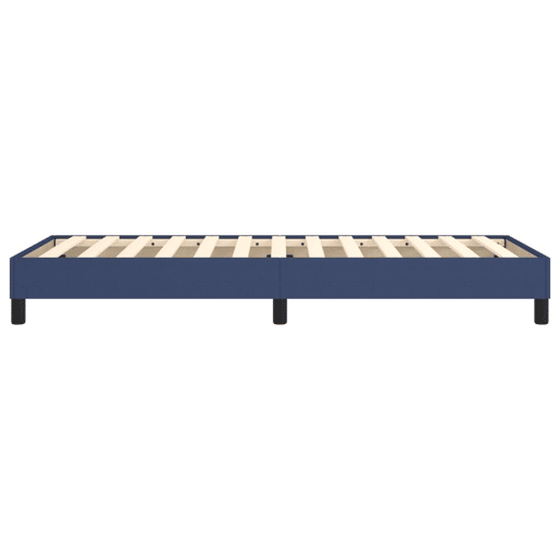 Estrutura de cama de solteiro para adultos com molas 90x200 cm tecido azul