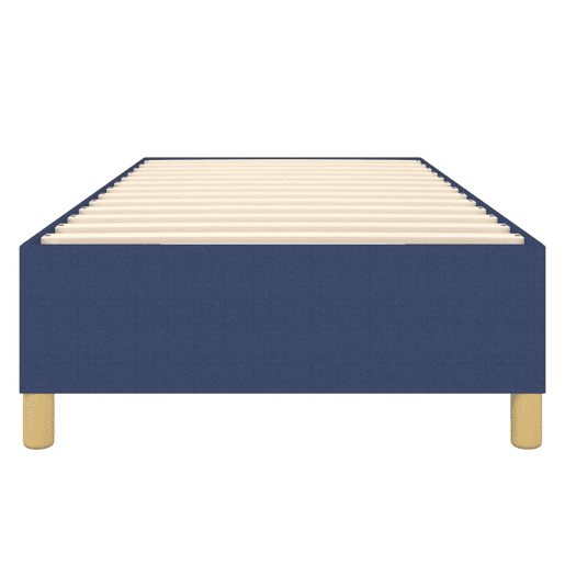 Estrutura de cama de solteiro para adultos com molas 90x190 cm tecido azul