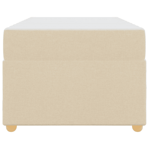 Estrutura de cama de solteiro para adultos com colchão - Creme 100 x 200 cm tecido