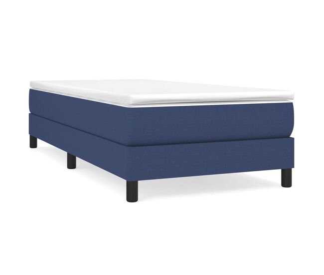 Estructura de cama individual para adultos con somier - tela azul 100x200 cm