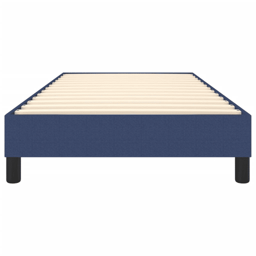 Estrutura de cama de solteiro para adultos com molas 100x200 cm tecido azul