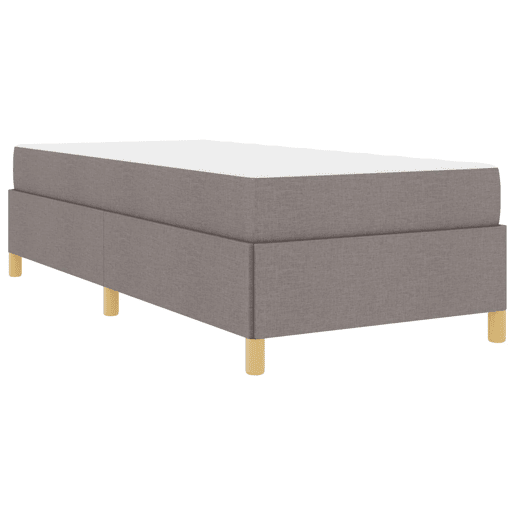 Estrutura de cama de solteiro para adultos Cinzento-acastanhado 100 x 200 cm tecido