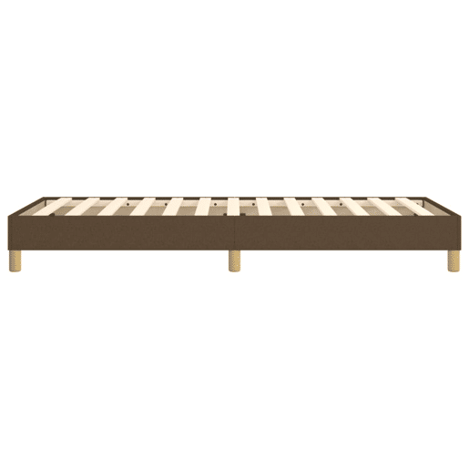 Estrutura de cama de solteiro para adultos com molas 100x200 cm tecido castanho-escuro